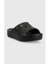 Crocs Чехли Classic Platform Slide в черно с платформа 208180 - Pepit.bg