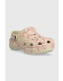 Crocs Чехли Classic Platform Snake Print Clog в бежово с платформа 208231 - Pepit.bg