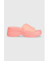 Crocs Чехли Skyline Slide в розово с платформа 208182 - Pepit.bg