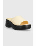 Crocs Чехли Skyline Slide в бежово с платформа 208182 - Pepit.bg