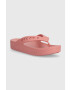 Crocs Джапанки Baya Platform Flip в розово с платформа 208395 - Pepit.bg