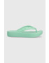 Crocs Джапанки Classic Platform Flip в тюркоазено с платформа 207714 - Pepit.bg