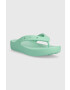 Crocs Джапанки Classic Platform Flip в тюркоазено с платформа 207714 - Pepit.bg