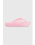 Crocs Джапанки Classic Platform Flip в розово с платформа 207714 - Pepit.bg