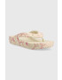 Crocs Джапанки Classic Platform Snake Print в бежово с равна подметка 208243 - Pepit.bg