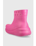 Crocs Гумени ботуши Classic Crush Rain Boot в розово 207946 - Pepit.bg
