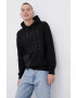 Cross Jeans Суичър мъжки в черно с апликация - Pepit.bg