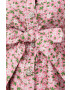 Custommade Рокля Lynett Jacquard в розово къс модел разкроен модел - Pepit.bg