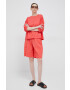 Deha Суичър с лен в оранжево с изчистен дизайн - Pepit.bg