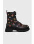 Desigual Кубинки Flowers в черно с платформа - Pepit.bg