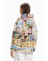 Desigual Памучен суичър Disney's Mickey Mouse с качулка с десен - Pepit.bg