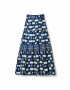 Desigual Пола в тъмносиньо среднодълъг модел разкроен модел - Pepit.bg