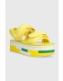 Desigual Сандали в жълто с платформа 23SSSA05.8023 - Pepit.bg