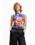 Desigual Топ дамски в черно - Pepit.bg