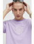 Dickies Памучна тениска в лилаво с апликация - Pepit.bg