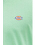Dickies Памучна тениска в зелено с изчистен дизайн - Pepit.bg