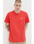 Dickies Памучна тениска в червено с принт - Pepit.bg