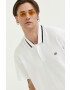 Dickies Памучна тениска с яка в бяло с апликация - Pepit.bg