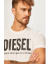Diesel Тениска мъжка в бяло с принт - Pepit.bg