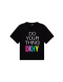 DKNY Детска памучна тениска в черно - Pepit.bg