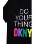 DKNY Детска памучна тениска в черно - Pepit.bg