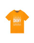 DKNY Детска памучна тениска в оранжево с принт - Pepit.bg