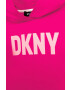 DKNY Детска рокля в розово къс модел разкроен модел - Pepit.bg