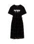 DKNY Детска рокля в черно къс модел разкроен модел - Pepit.bg