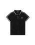 DKNY Детска тениска с яка в черно с апликация - Pepit.bg