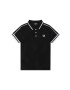 DKNY Детска тениска с яка в черно с апликация - Pepit.bg