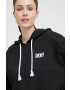 DKNY Домашен суичър в черно с качулка с принт - Pepit.bg