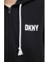 DKNY Домашен суичър в черно с качулка с принт - Pepit.bg