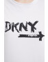 DKNY Горнище на пижама с къси ръкави в бяло - Pepit.bg