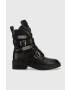 DKNY Кожени боти Ita в черно с платформа - Pepit.bg