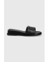 DKNY Кожени чехли Toures дамски в черно с платформа - Pepit.bg
