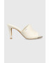 DKNY Кожени чехли BRONX в бежово с ток стилето K1326014 - Pepit.bg