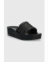 DKNY Кожени чехли JASNA в черно с платформа K4205489 - Pepit.bg