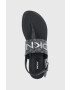 DKNY Кожени сандали дамски в черно - Pepit.bg