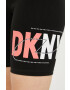 DKNY Къси панталони в черно с апликация с висока талия - Pepit.bg