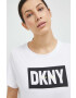 DKNY Памучна тениска в бяло - Pepit.bg