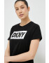 DKNY Памучна тениска в черно - Pepit.bg