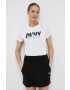 DKNY Памучна тениска в бяло - Pepit.bg