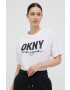 DKNY Памучна тениска в бяло - Pepit.bg