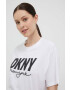 DKNY Памучна тениска в бяло - Pepit.bg