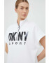 DKNY Рокля в бяло къс модел с уголемена кройка - Pepit.bg