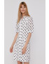 DKNY Рокля в бяло къс модел разкроен модел - Pepit.bg