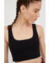 DKNY Спортен сутиен в черно с изчистен дизайн - Pepit.bg