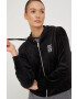 DKNY Суичър в черно с качулка с апликация - Pepit.bg