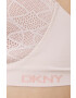 DKNY Сутиен в розово от дантела с изчистен дизайн - Pepit.bg