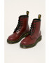 Dr. Martens Кожени кубинки 1460 в бордо с платформа - Pepit.bg